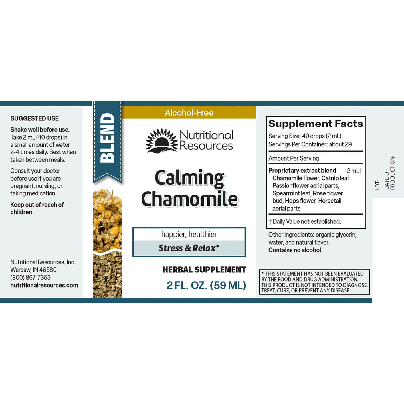 Calming Chamomile - Nutritional Resources