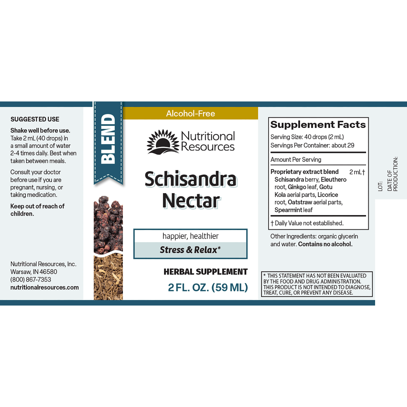 Schisandra Nectar - Nutritional Resources
