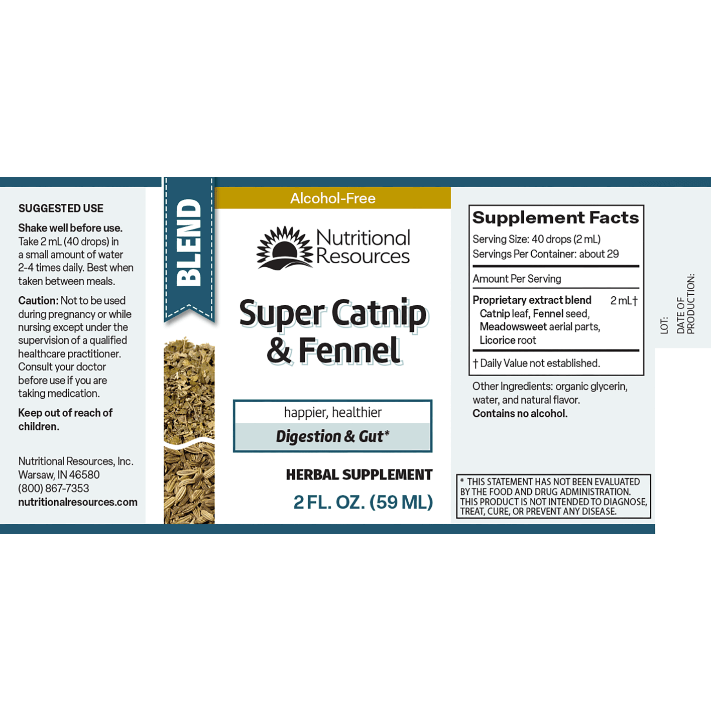 Super Catnip & Fennel - Nutritional Resources