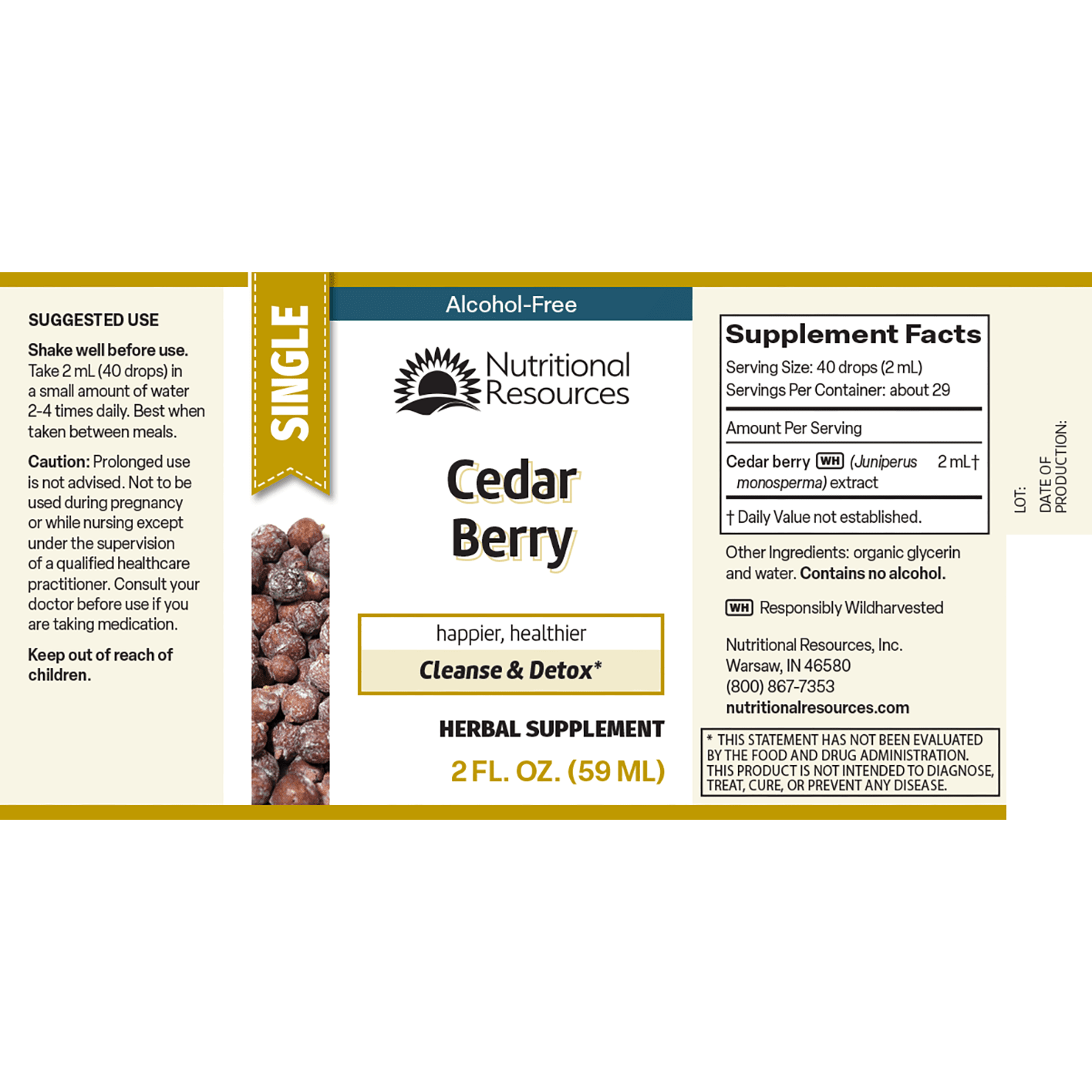 Cedar Berry - Nutritional Resources