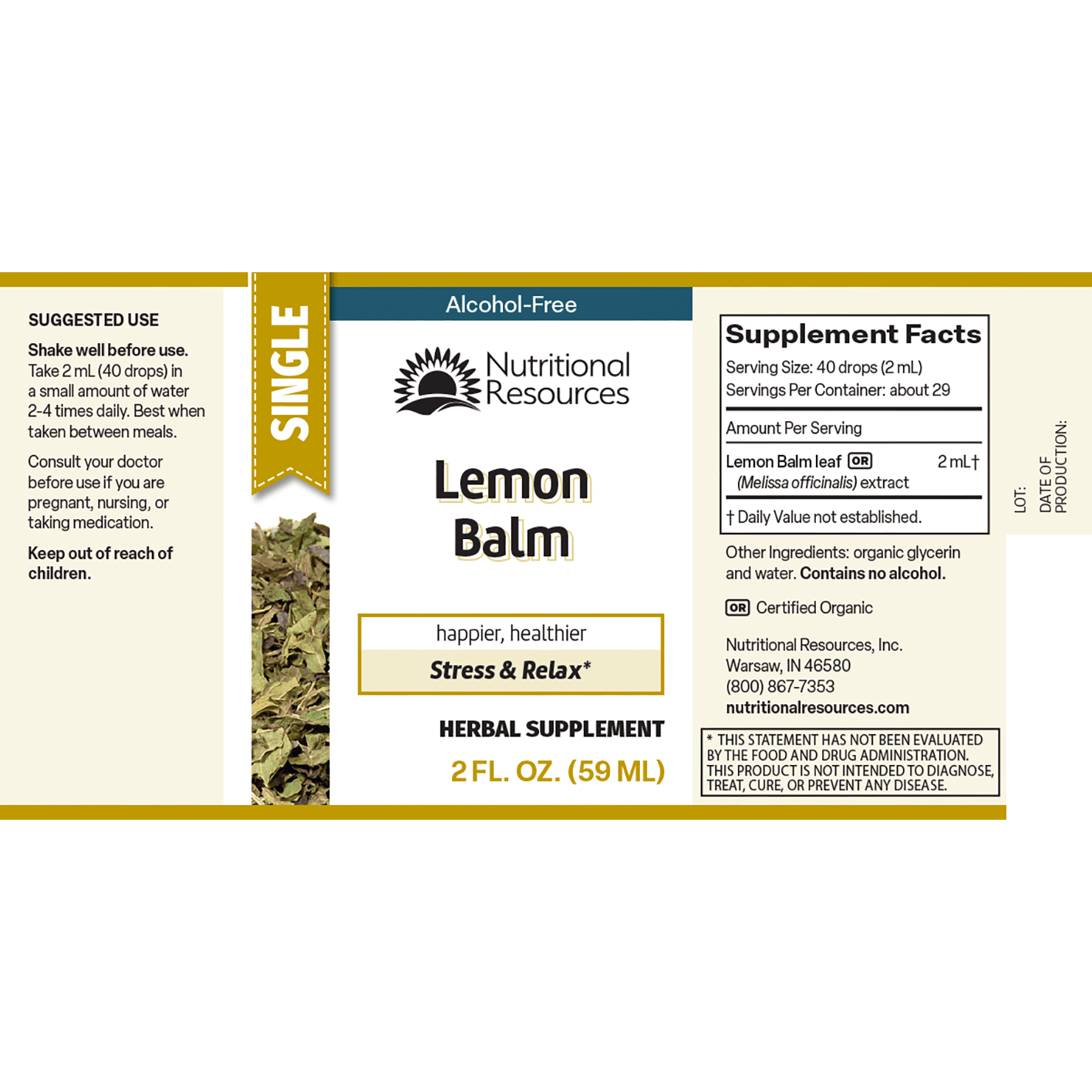 Lemon Balm - Nutritional Resources