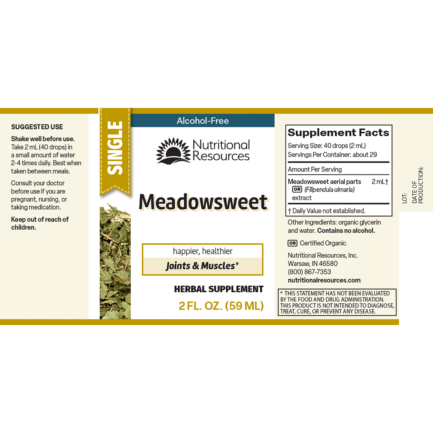 Meadowsweet - Nutritional Resources