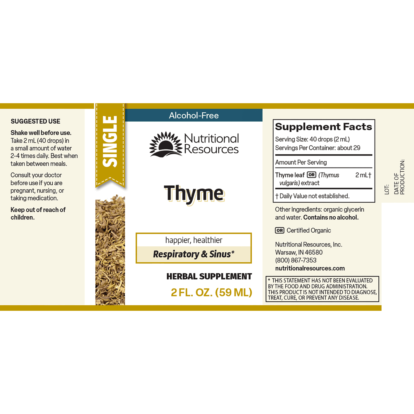 Thyme - Nutritional Resources