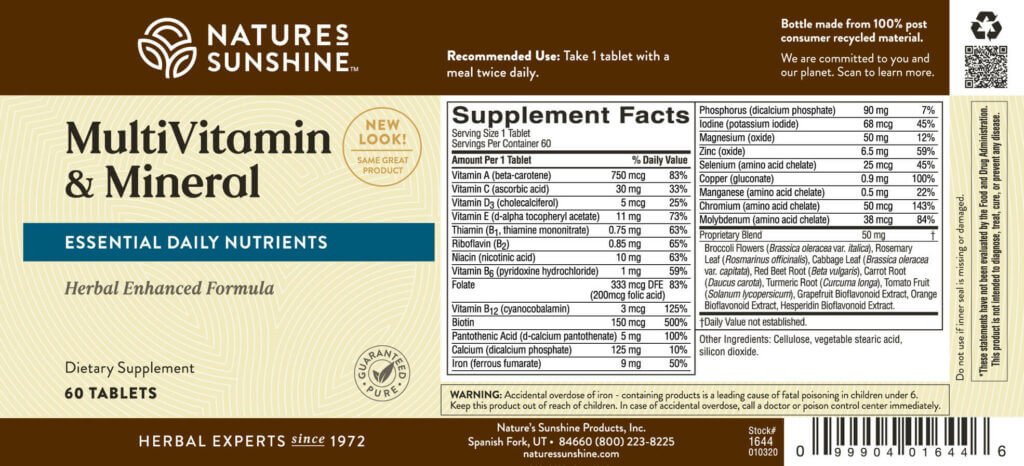 MultiVitamin & Mineral, SynerPro® - Nutritional Resources