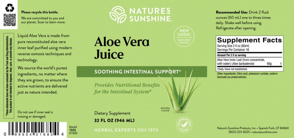 Aloe Vera Juice - Nutritional Resources