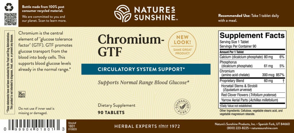 Chromium GTF - Nutritional Resources