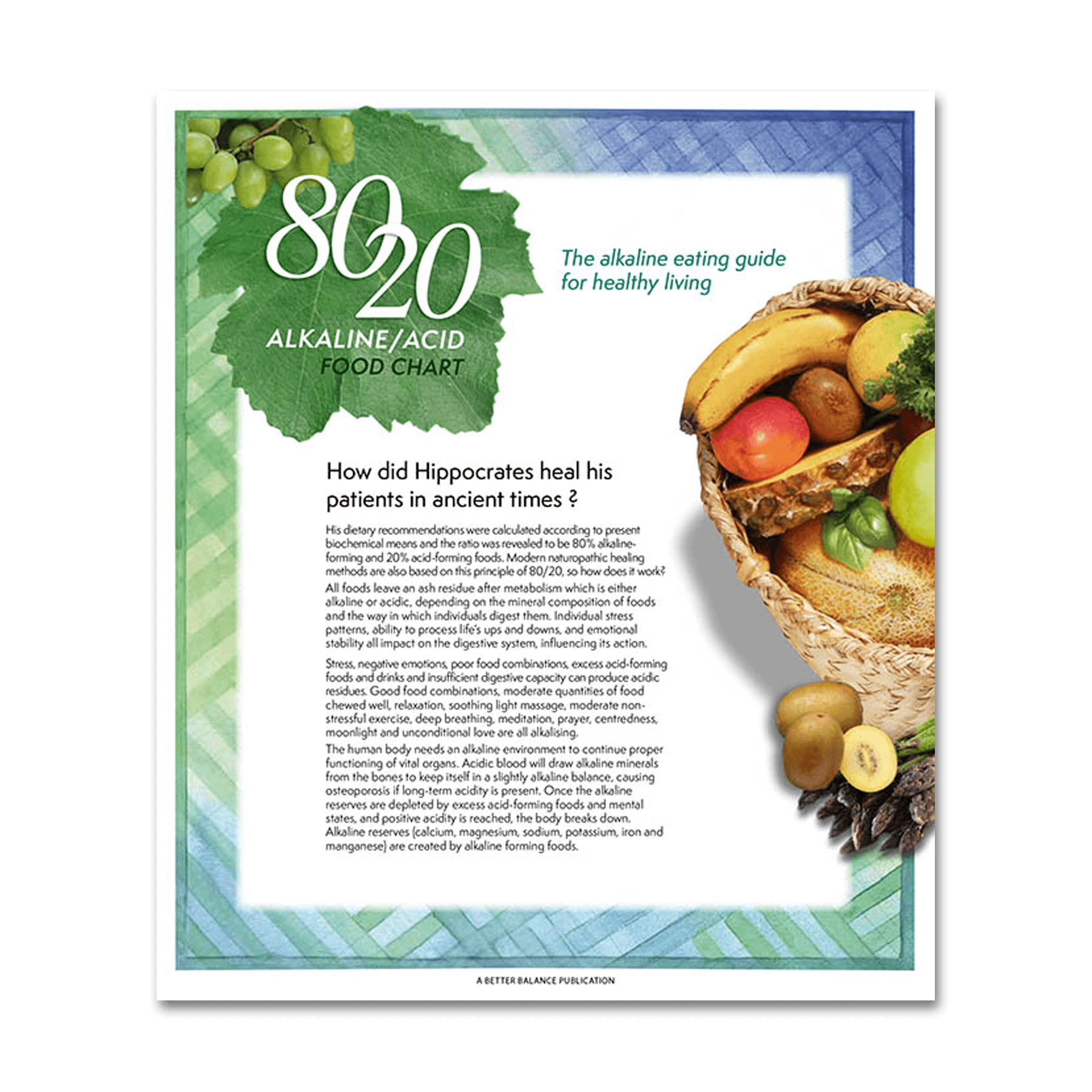 80/20 Alkaline/Acid Foods Chart - Nutritional Resources