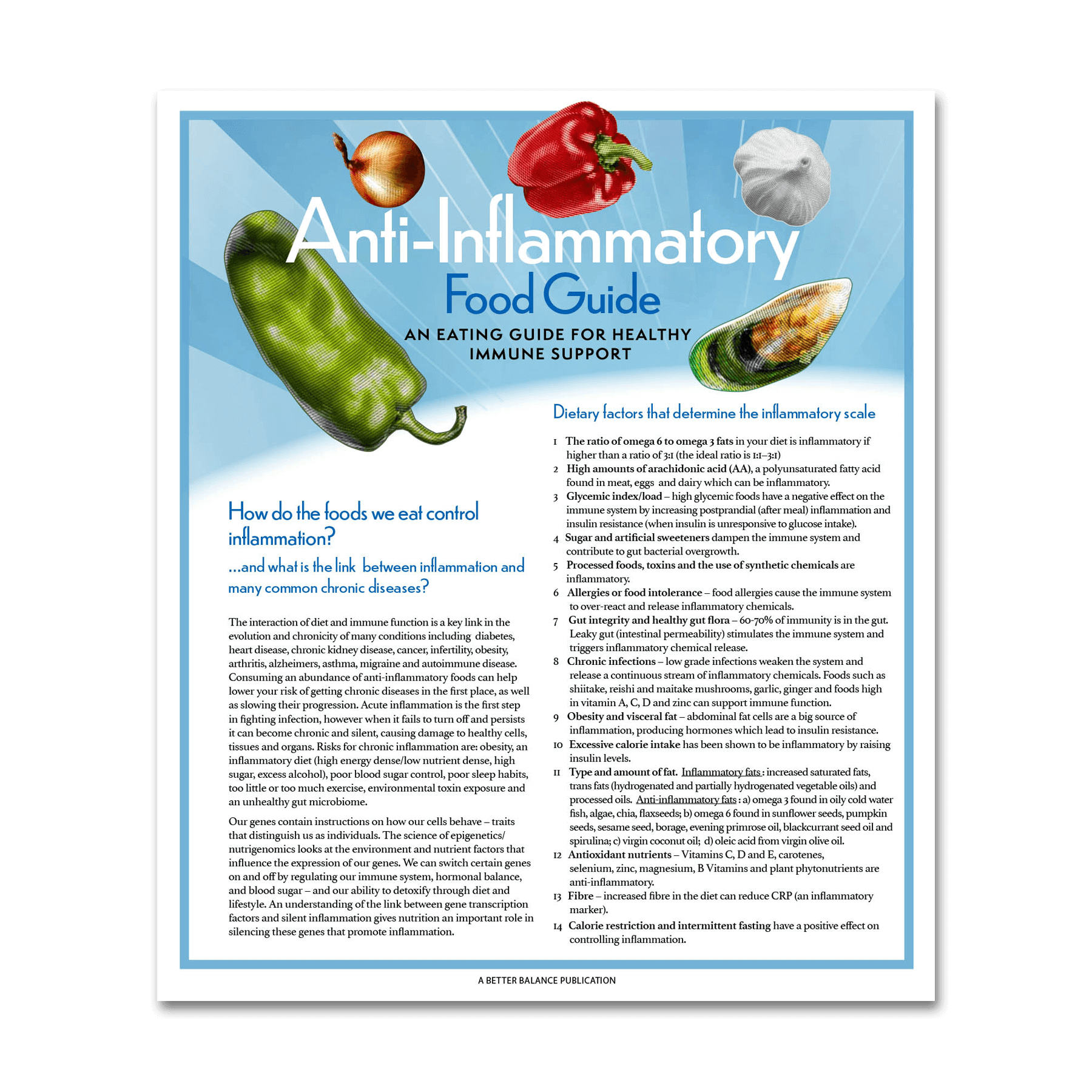 Anti - Inflammatory Food Guide Chart - Nutritional Resources