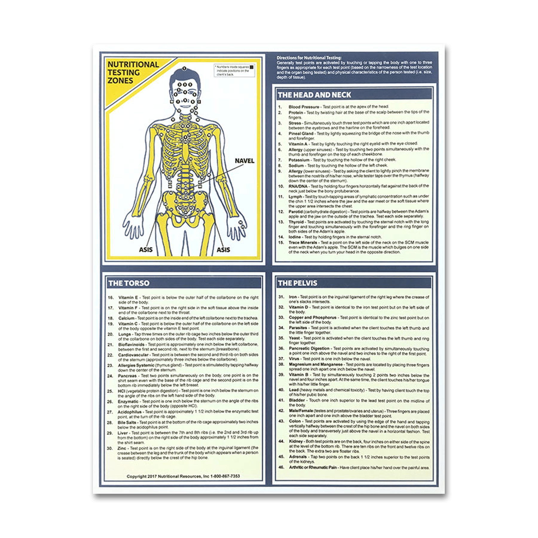 Muscle Response Test Chart (Small)