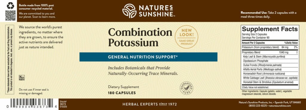 Potassium, Combination - Nutritional Resources