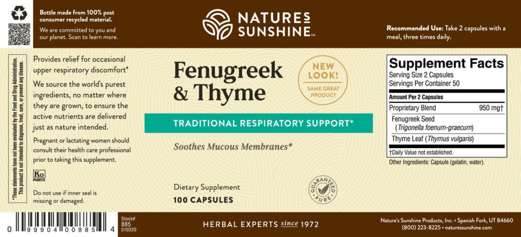 Fenugreek & Thyme - Nutritional Resources