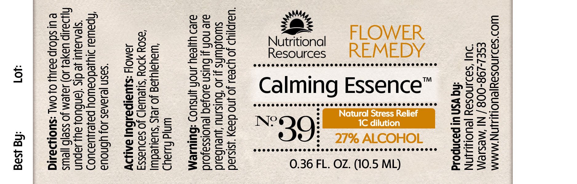 Calming Essence - Nutritional Resources