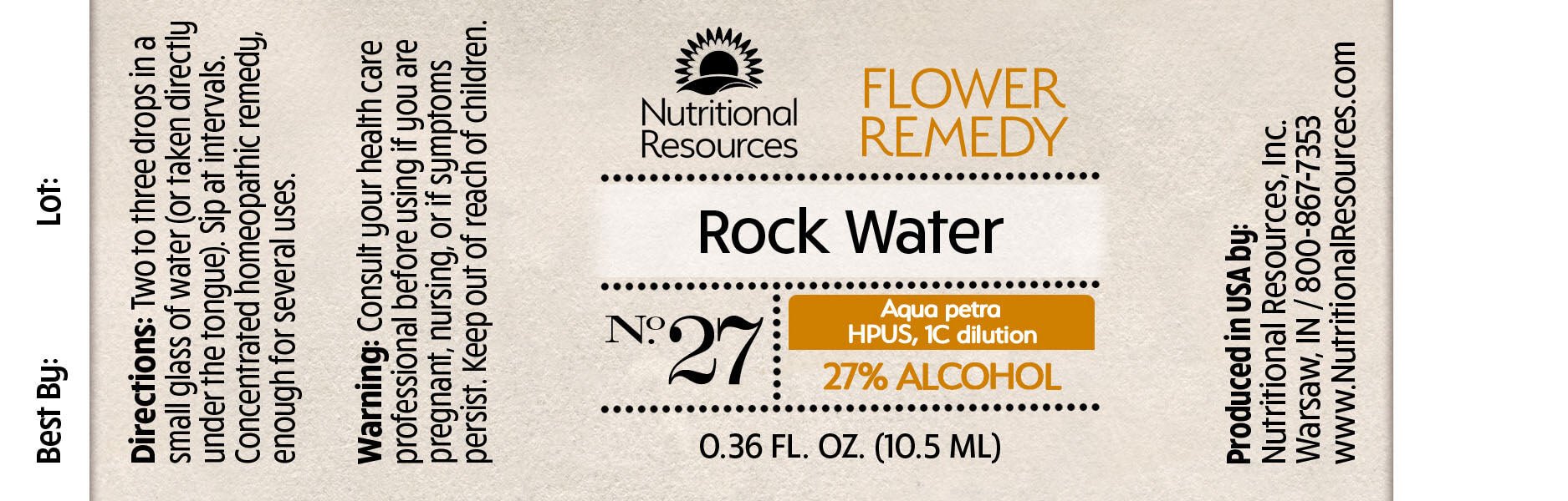 Rock Water - Nutritional Resources
