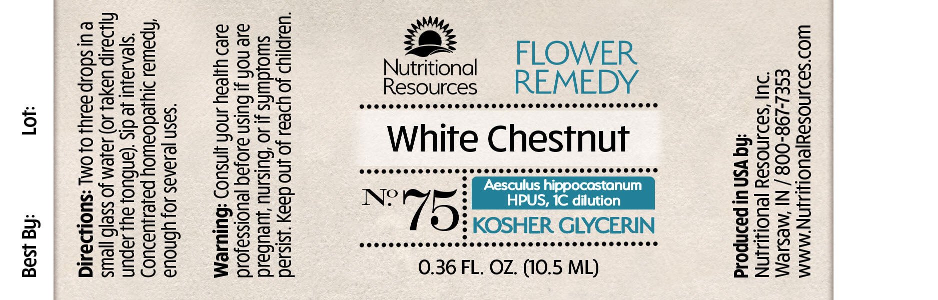White Chestnut - Nutritional Resources