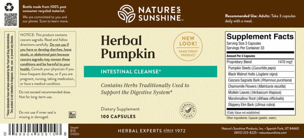 Herbal Pumpkin - Nutritional Resources