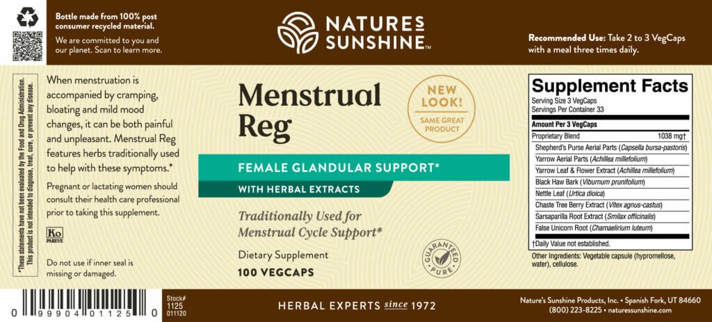 Menstrual Reg - Nutritional Resources
