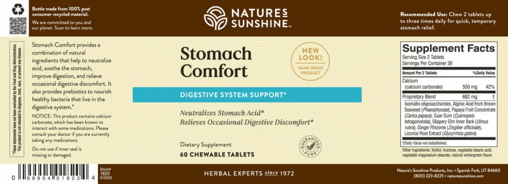 Stomach Comfort - Nutritional Resources
