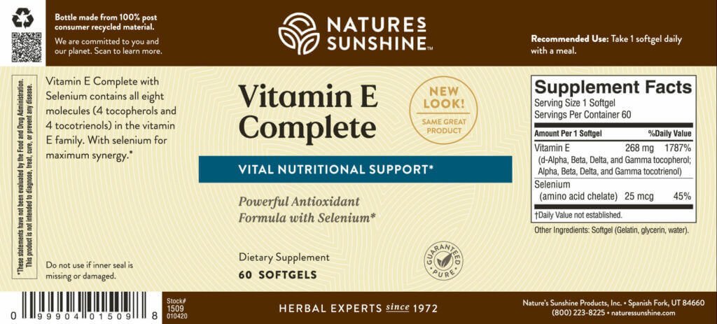 Vitamin E Complete w/ Selenium - Nutritional Resources
