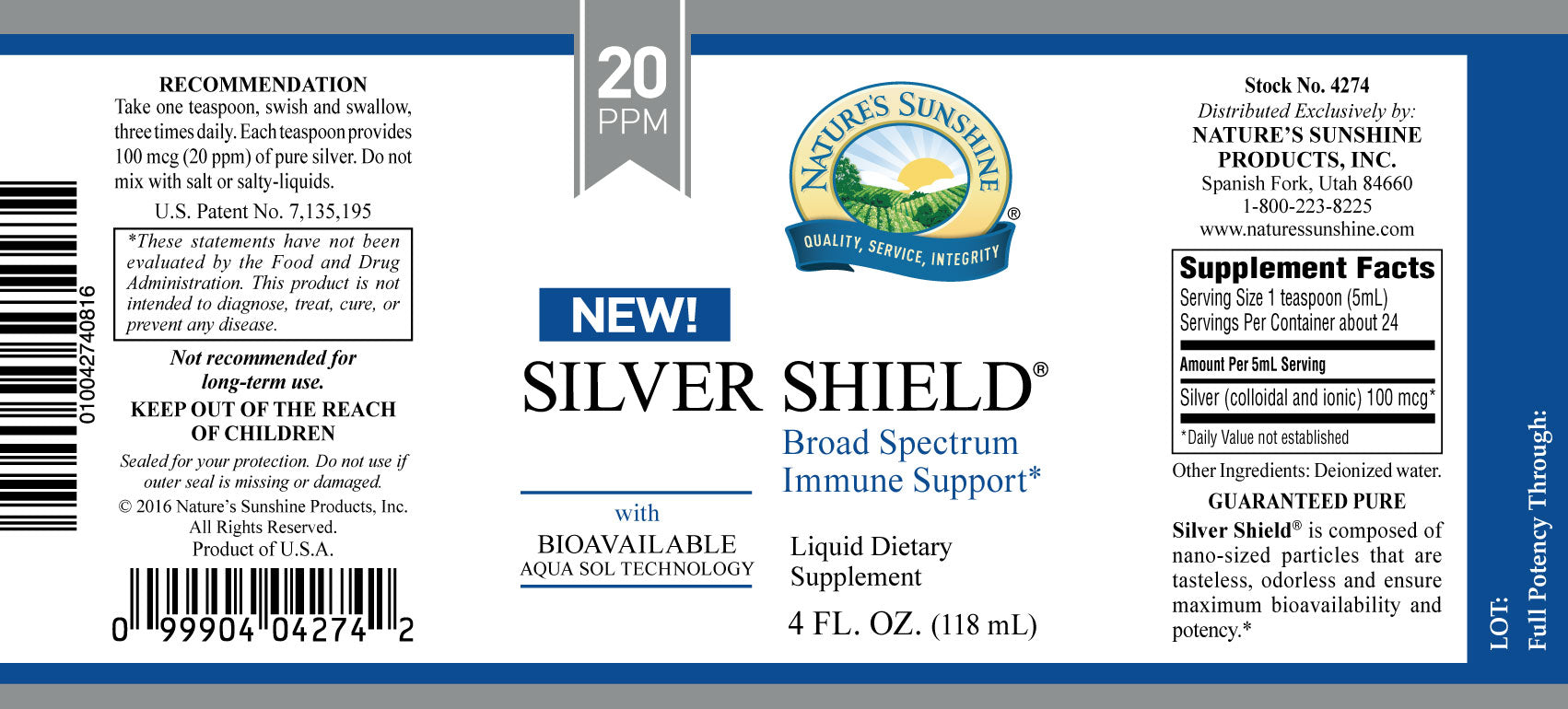 Silver Shield w/Aqua Sol | Nature's Sunshine | Nutritional Resources