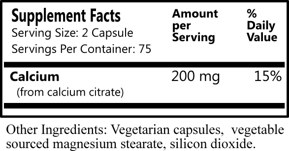 Calcium Citrate | Nutritional Resources